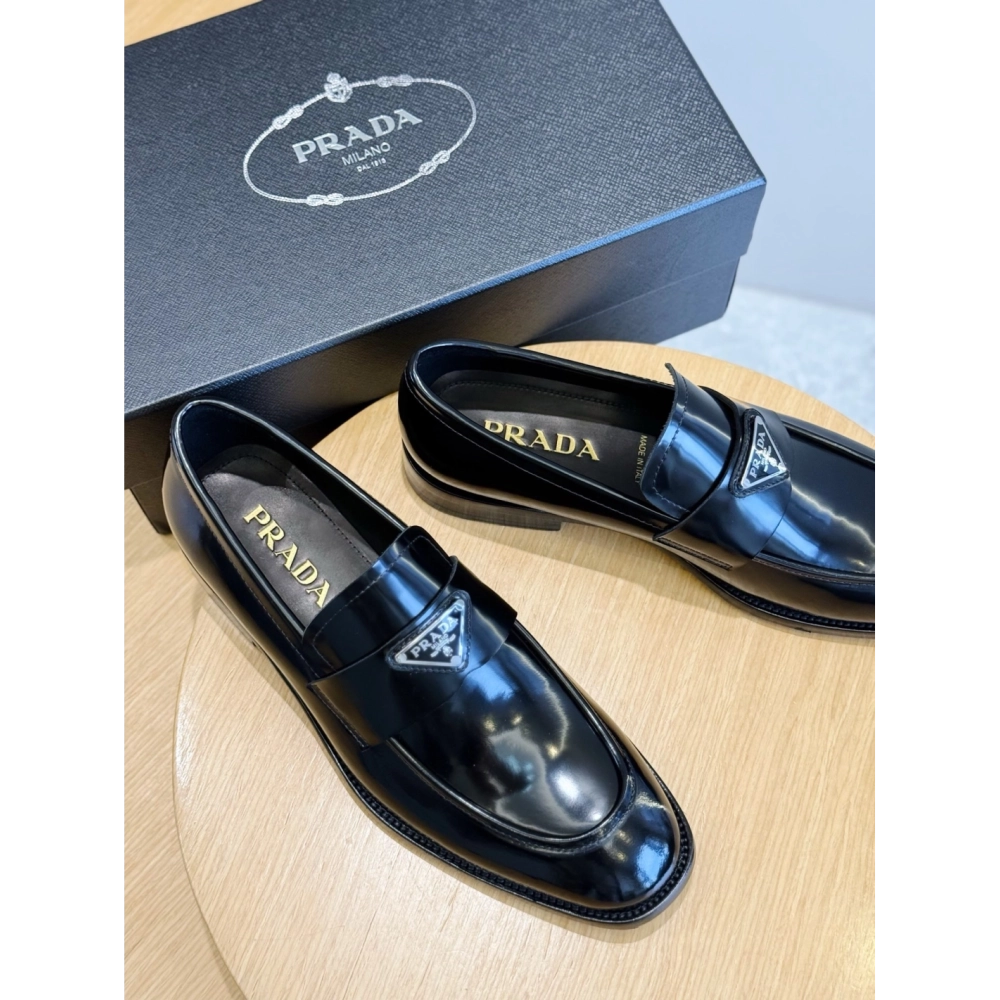 Prada leather shoes 028,PRADA SNEAKERS,Luxury Shoes