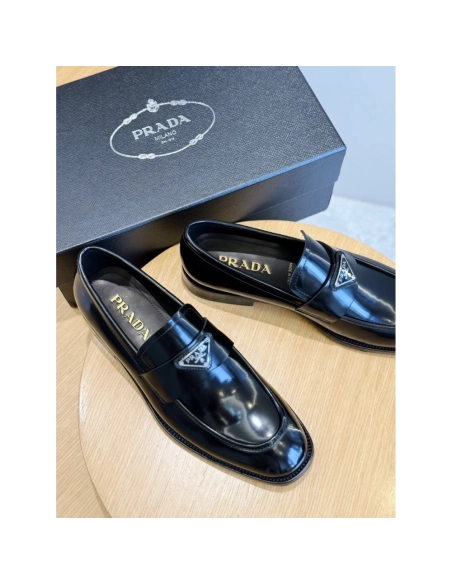 Prada leather shoes 028,PRADA SNEAKERS,Luxury Shoes