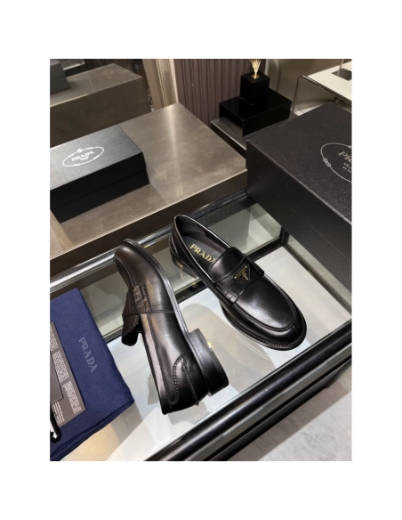 Prada leather shoes 033,PRADA SNEAKERS,Luxury Shoes