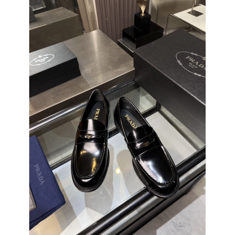 Prada leather shoes 034,PRADA SNEAKERS,Luxury Shoes