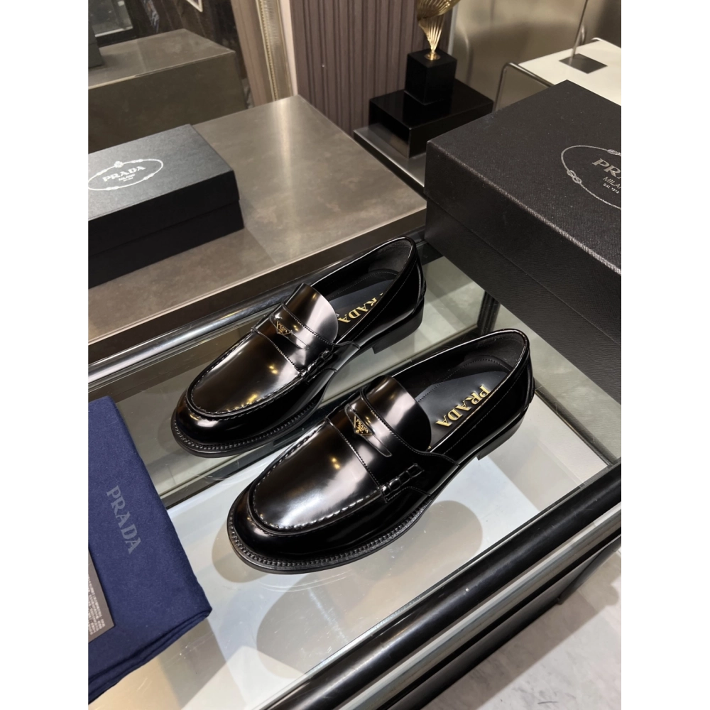 Prada leather shoes 034,PRADA SNEAKERS,Luxury Shoes
