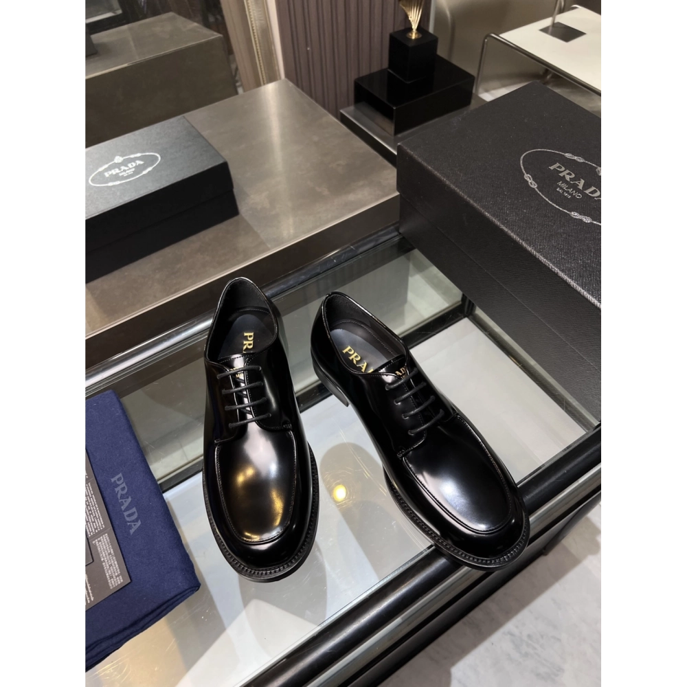 Prada leather shoes 035,PRADA SNEAKERS,Luxury Shoes