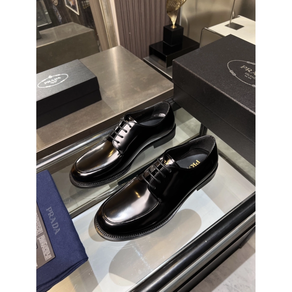 Prada leather shoes 035,PRADA SNEAKERS,Luxury Shoes
