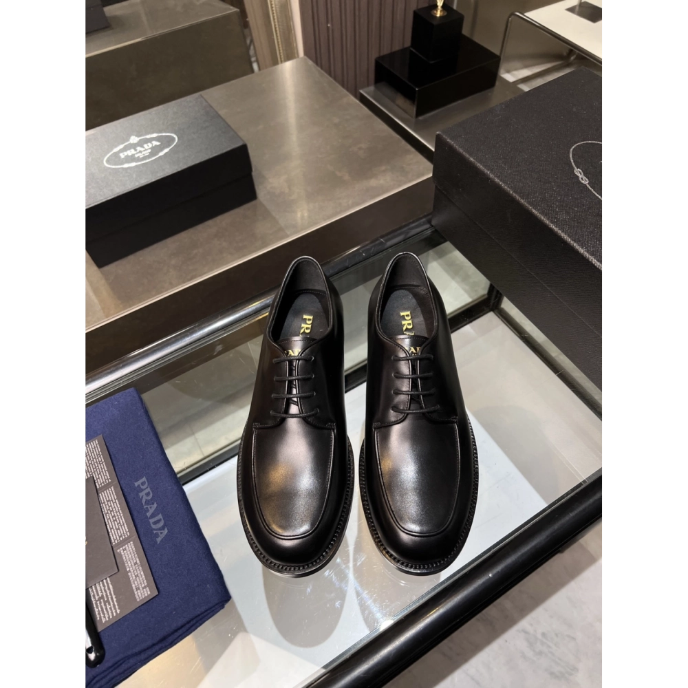 Prada leather shoes 037,PRADA SNEAKERS,Luxury Shoes