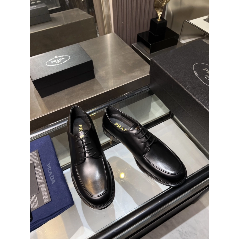 Prada leather shoes 037,PRADA SNEAKERS,Luxury Shoes