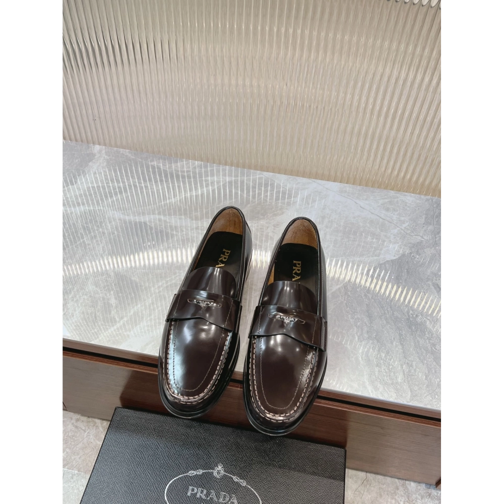Prada leather shoes 040,PRADA SNEAKERS,Luxury Shoes