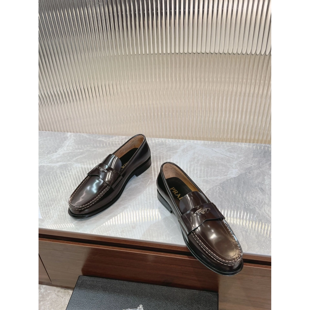 Prada leather shoes 040,PRADA SNEAKERS,Luxury Shoes