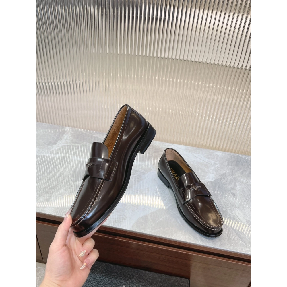 Prada leather shoes 040,PRADA SNEAKERS,Luxury Shoes