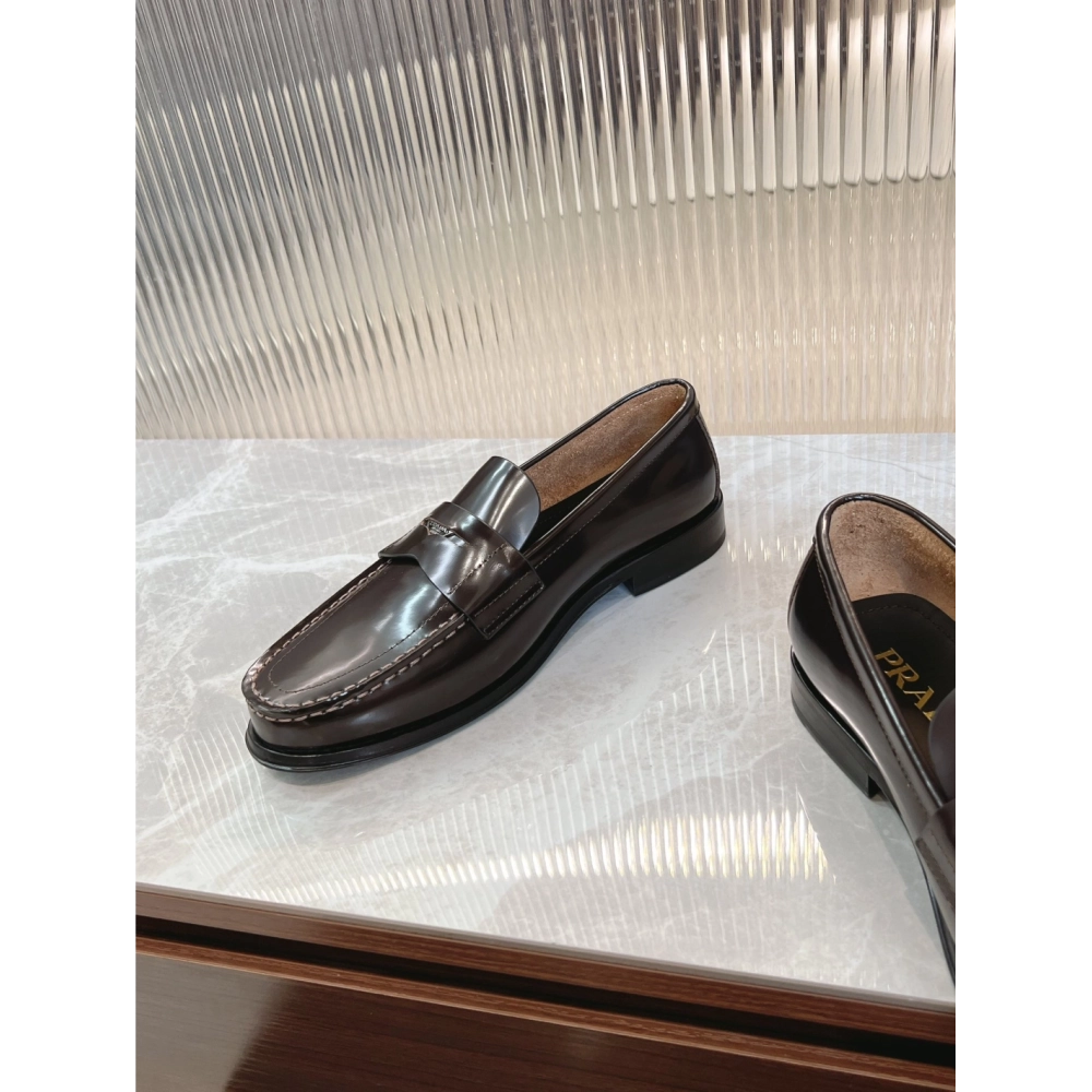 Prada leather shoes 040,PRADA SNEAKERS,Luxury Shoes