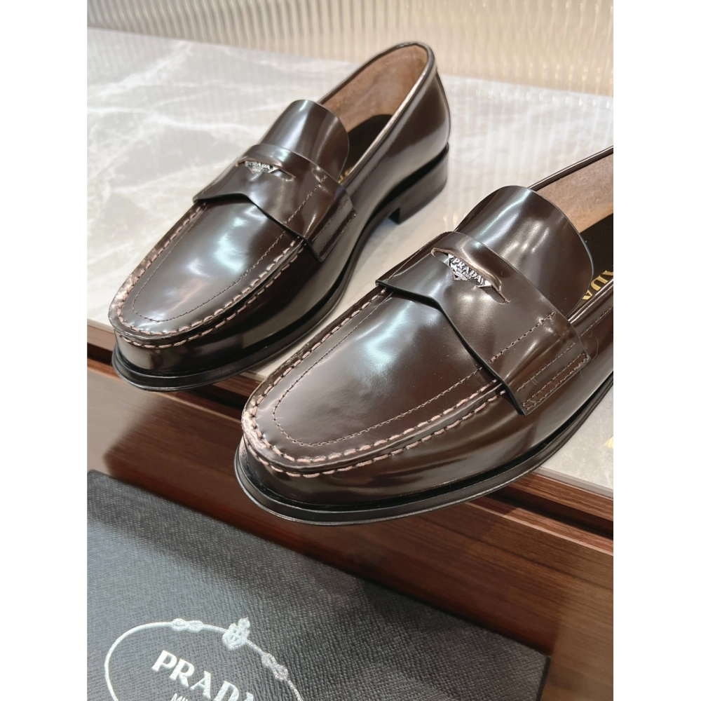 Prada leather shoes 040,PRADA SNEAKERS,Luxury Shoes
