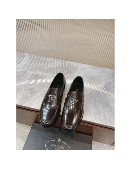 Prada leather shoes 043,PRADA SNEAKERS,Luxury Shoes