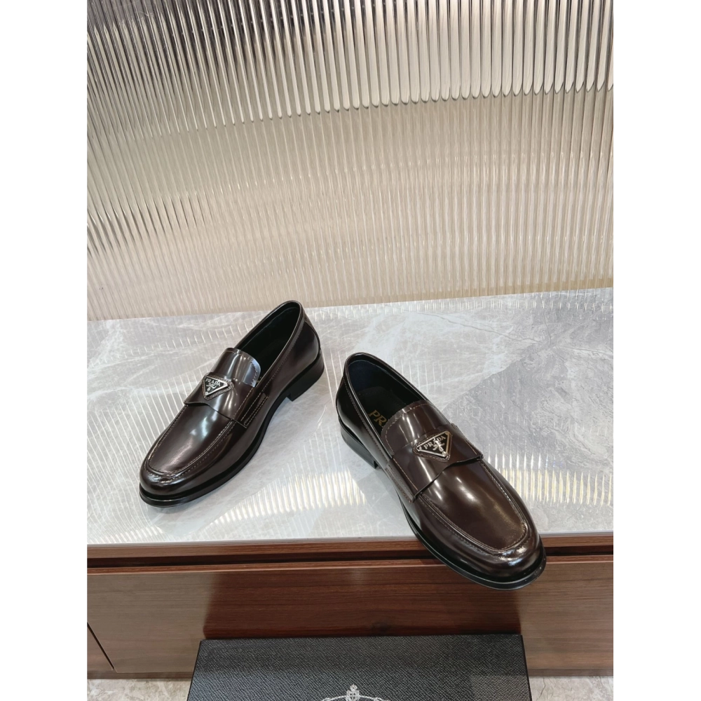 Prada leather shoes 043,PRADA SNEAKERS,Luxury Shoes