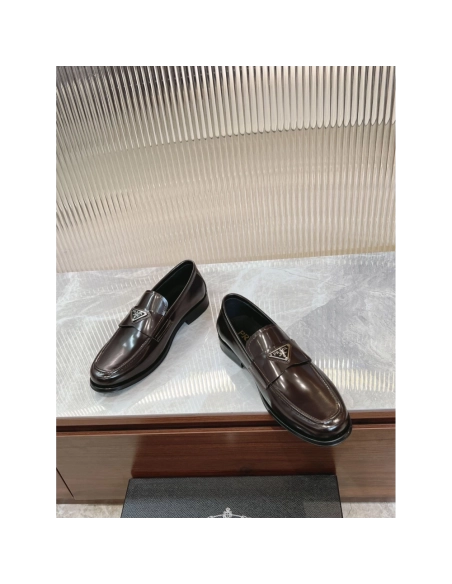 Prada leather shoes 043,PRADA SNEAKERS,Luxury Shoes