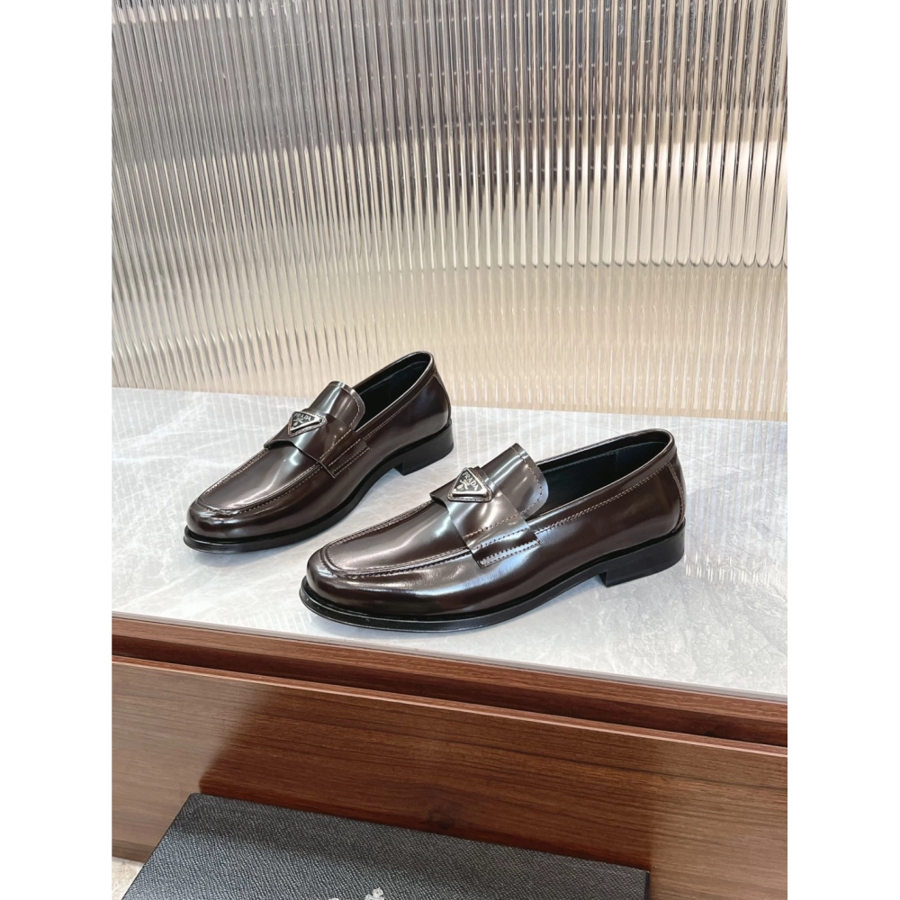 Prada leather shoes 043,PRADA SNEAKERS,Luxury Shoes