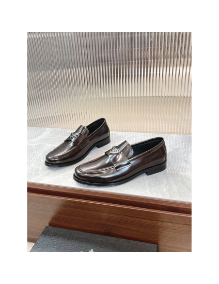 Prada leather shoes 043,PRADA SNEAKERS,Luxury Shoes