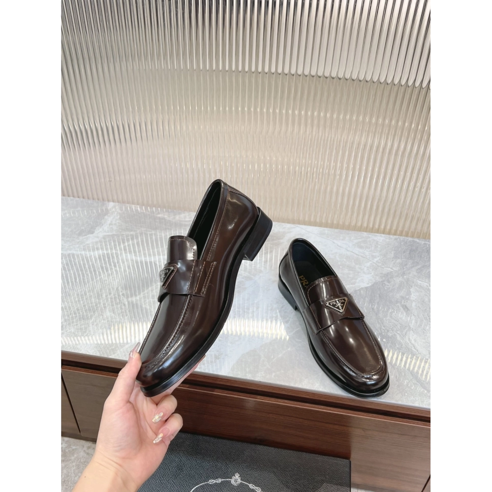 Prada leather shoes 043,PRADA SNEAKERS,Luxury Shoes
