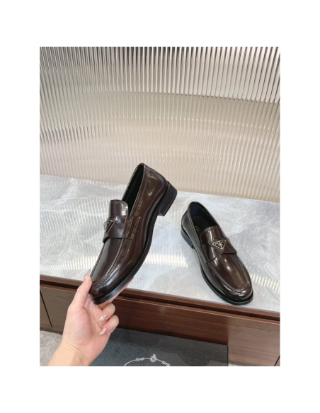 Prada leather shoes 043,PRADA SNEAKERS,Luxury Shoes