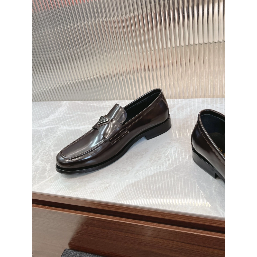Prada leather shoes 043,PRADA SNEAKERS,Luxury Shoes