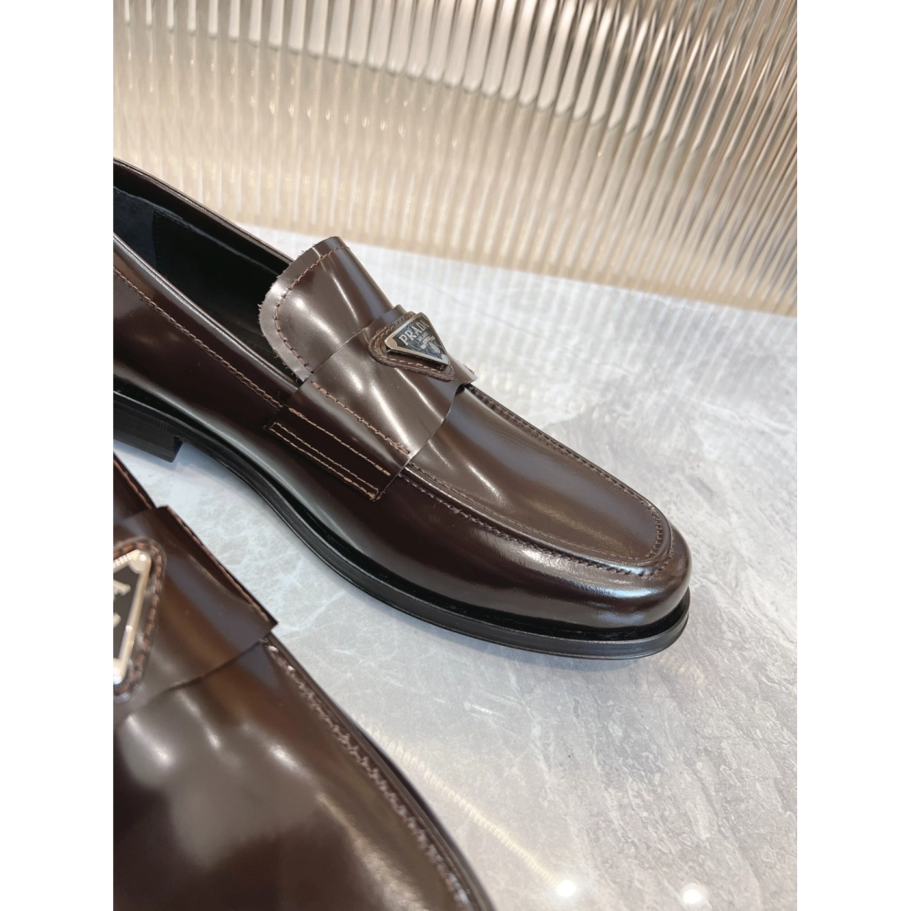 Prada leather shoes 043,PRADA SNEAKERS,Luxury Shoes