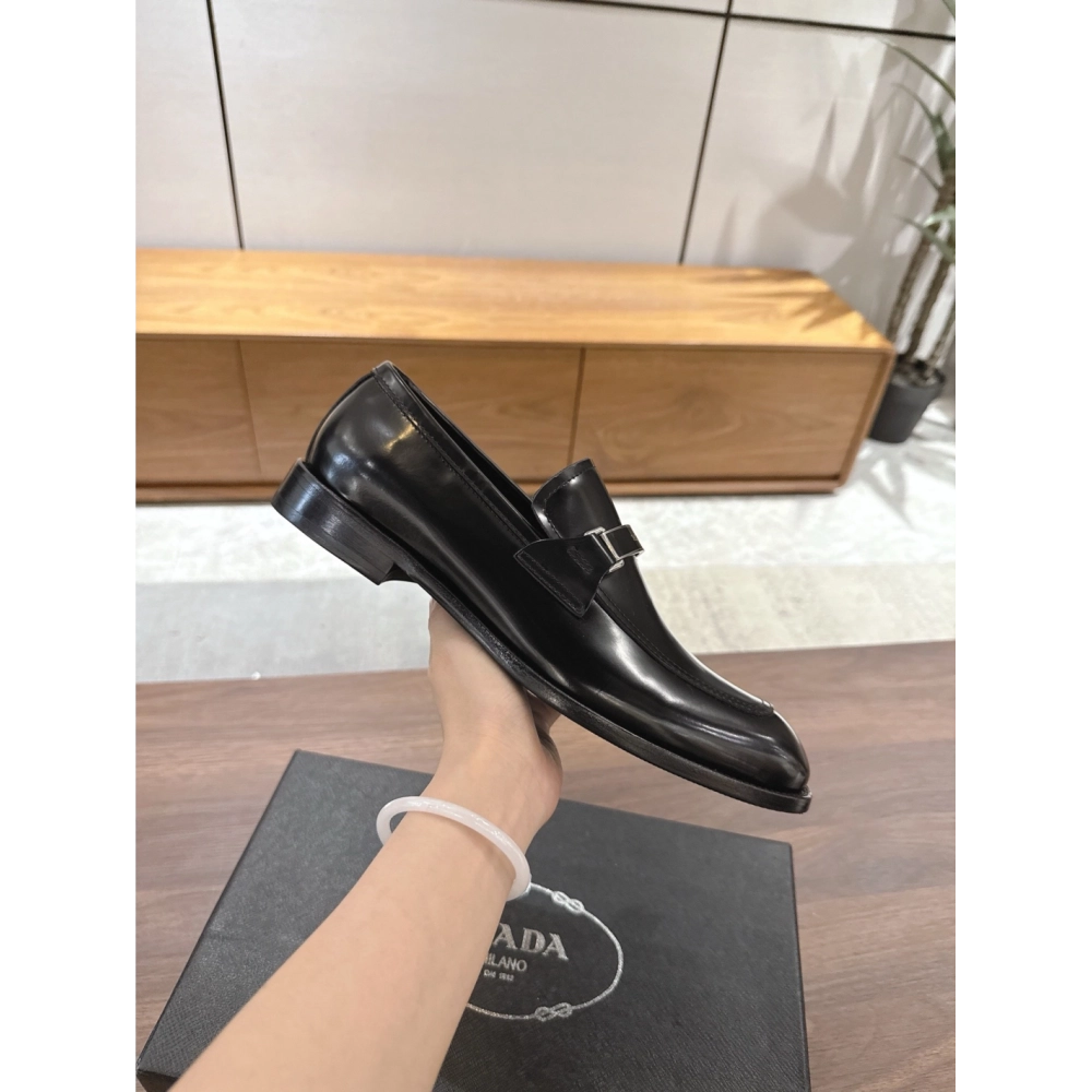 Prada leather shoes 046,PRADA SNEAKERS,Luxury Shoes