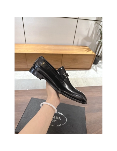 Prada leather shoes 046,PRADA SNEAKERS,Luxury Shoes
