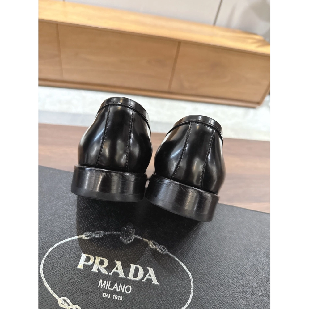 Prada leather shoes 046,PRADA SNEAKERS,Luxury Shoes