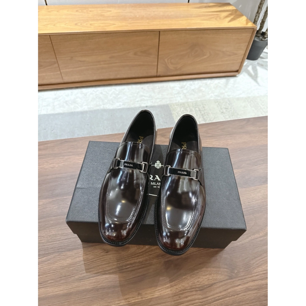 Prada leather shoes 047,PRADA SNEAKERS,Luxury Shoes