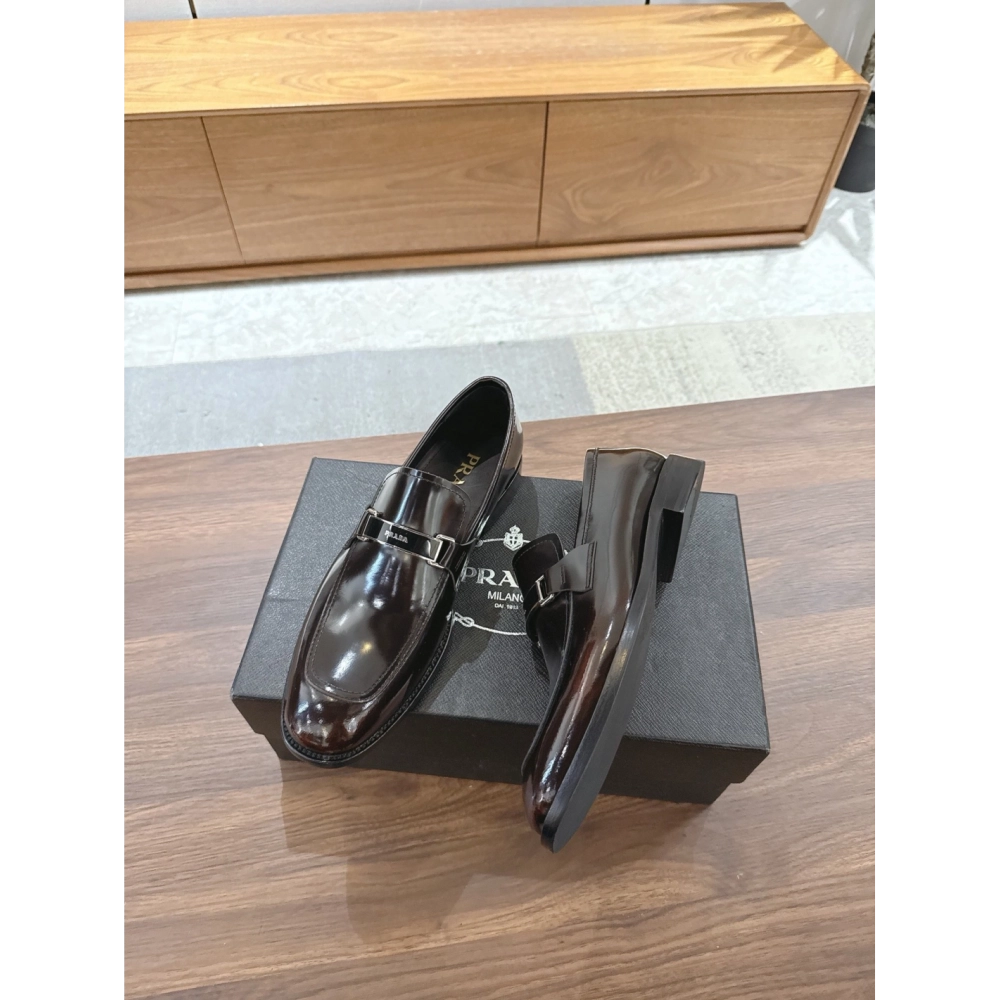 Prada leather shoes 047,PRADA SNEAKERS,Luxury Shoes