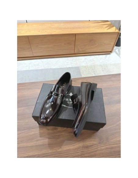 Prada leather shoes 047,PRADA SNEAKERS,Luxury Shoes