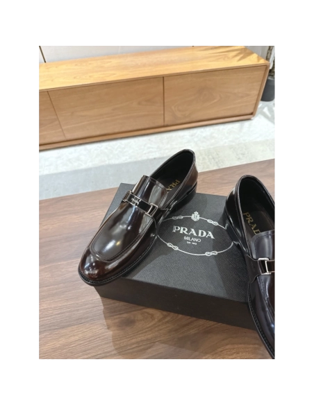 Prada leather shoes 047,PRADA SNEAKERS,Luxury Shoes