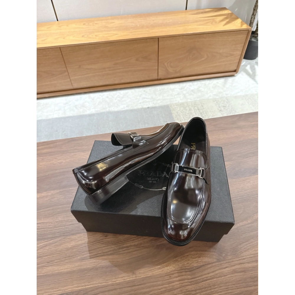Prada leather shoes 047,PRADA SNEAKERS,Luxury Shoes