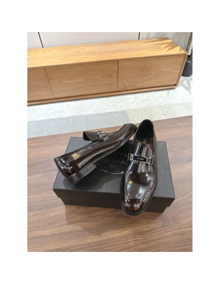Prada leather shoes 047,PRADA SNEAKERS,Luxury Shoes