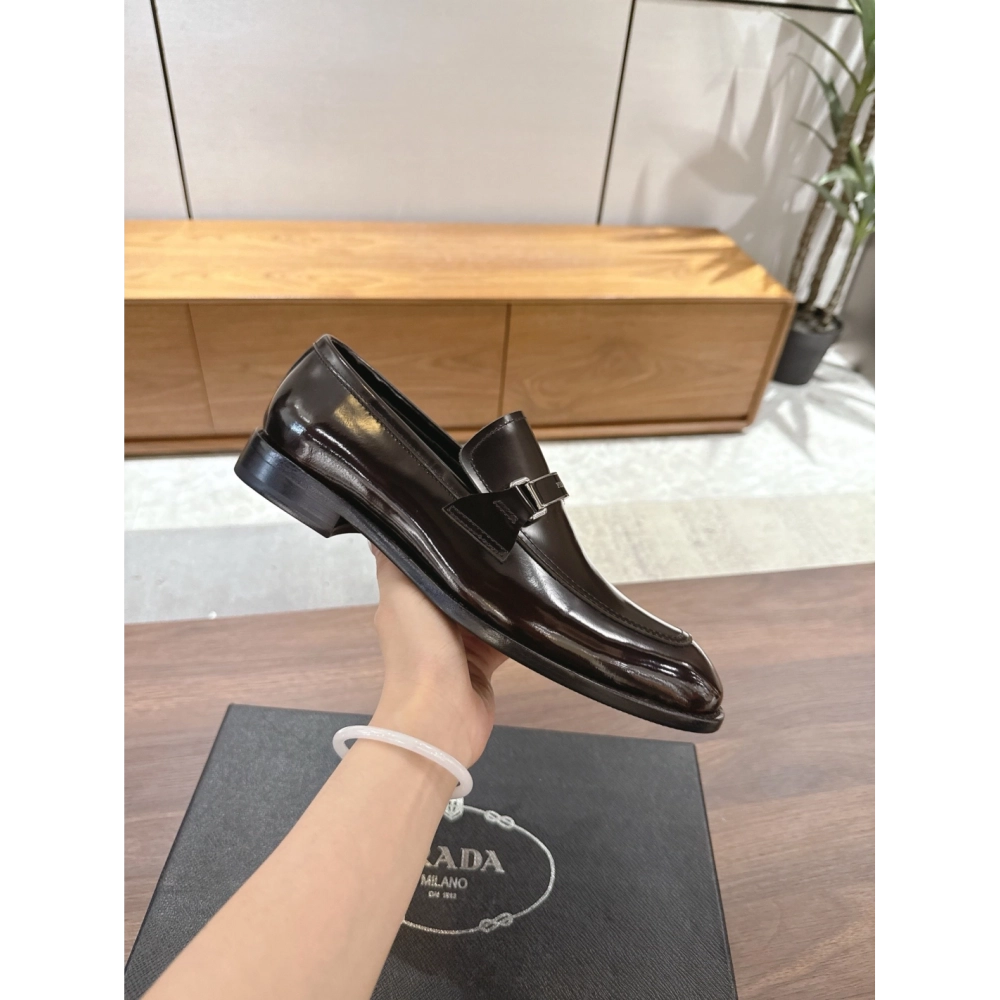 Prada leather shoes 047,PRADA SNEAKERS,Luxury Shoes