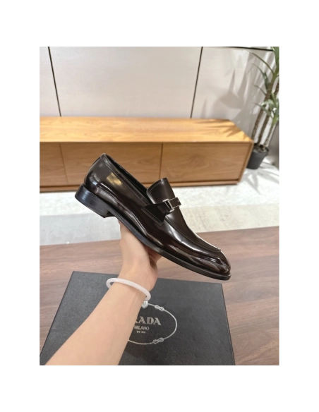 Prada leather shoes 047,PRADA SNEAKERS,Luxury Shoes