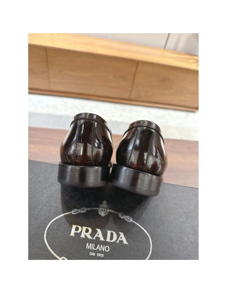 Prada leather shoes 047,PRADA SNEAKERS,Luxury Shoes