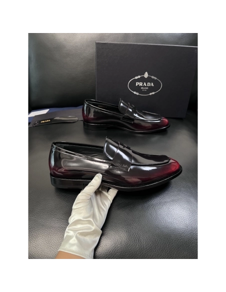 Prada leather shoes 053,PRADA SNEAKERS,Luxury Shoes
