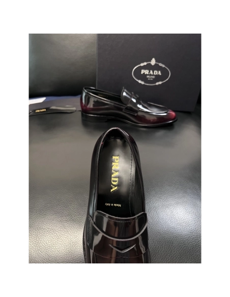Prada leather shoes 053,PRADA SNEAKERS,Luxury Shoes