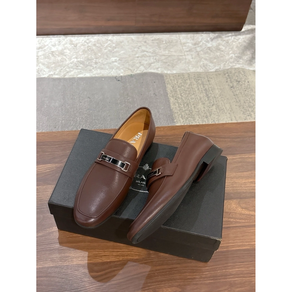 Prada leather shoes 052,PRADA SNEAKERS,Luxury Shoes