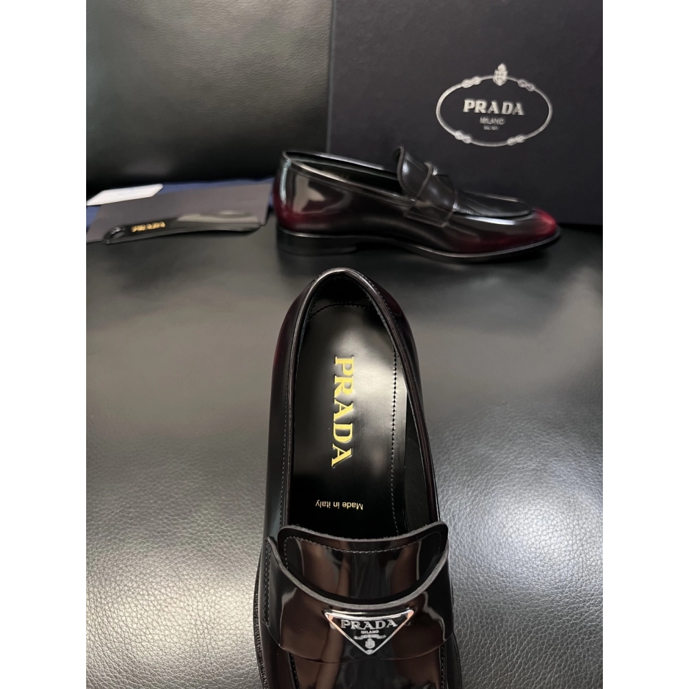 Prada leather shoes 057,PRADA SNEAKERS,Luxury Shoes