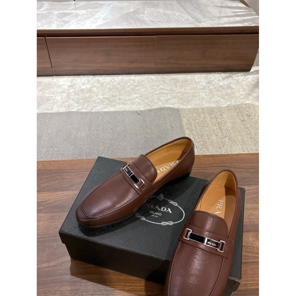 Prada leather shoes 052,PRADA SNEAKERS,Luxury Shoes