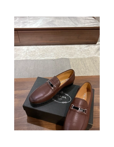 Prada leather shoes 052,PRADA SNEAKERS,Luxury Shoes