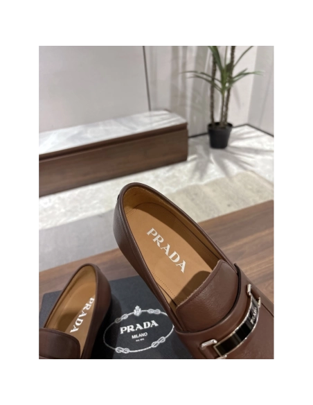 Prada leather shoes 052,PRADA SNEAKERS,Luxury Shoes