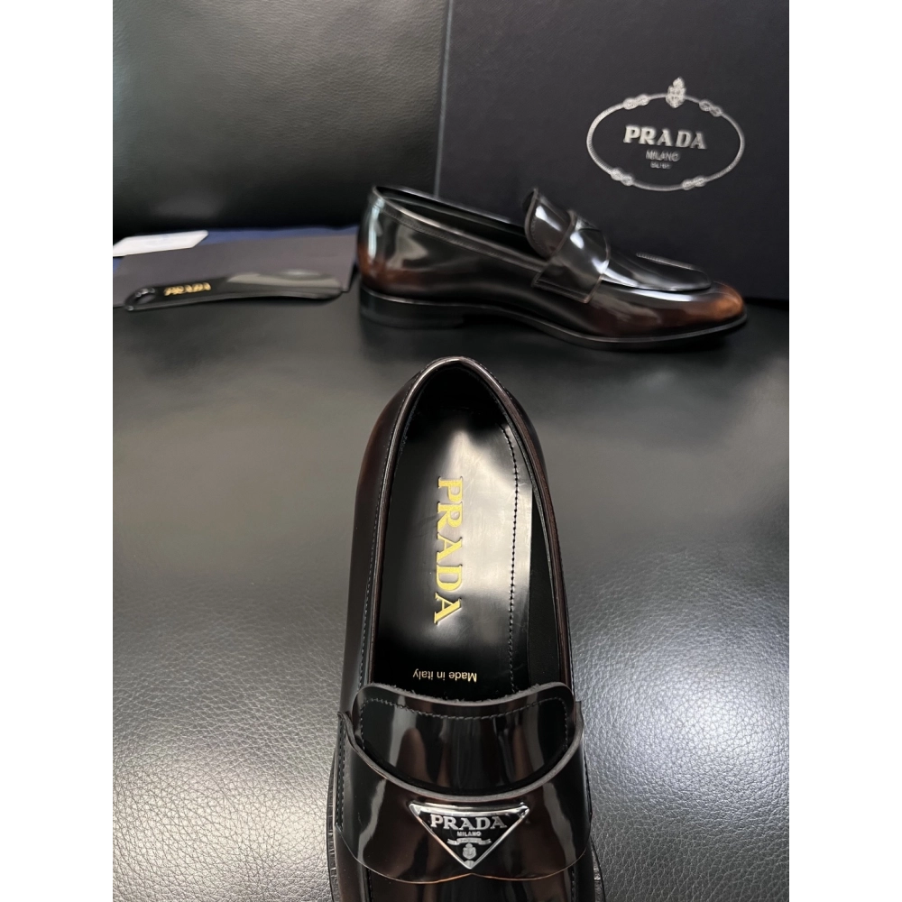 Prada leather shoes 059,PRADA SNEAKERS,Luxury Shoes
