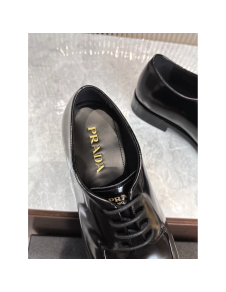 Prada leather shoes 061,PRADA SNEAKERS,Luxury Shoes