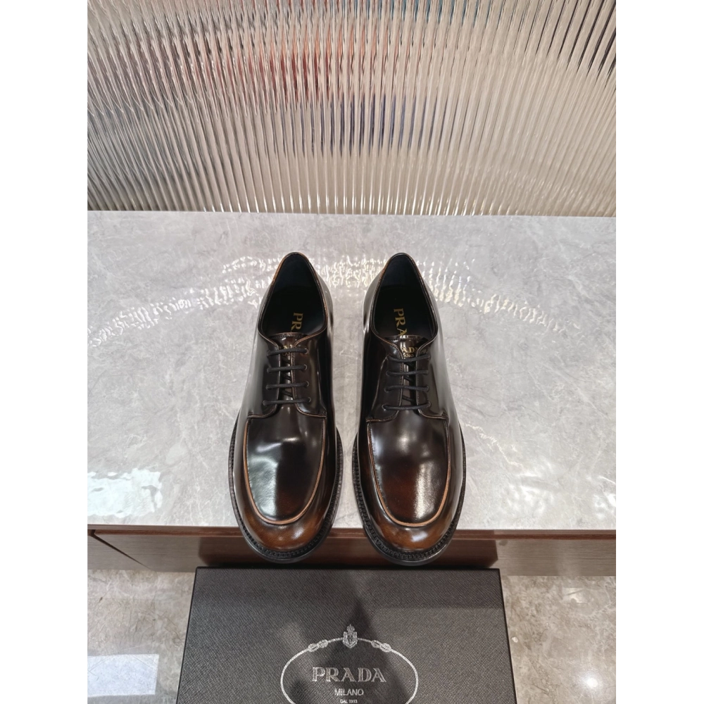 Prada leather shoes 062,PRADA SNEAKERS,Luxury Shoes