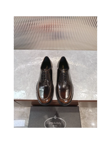 Prada leather shoes 062,PRADA SNEAKERS,Luxury Shoes