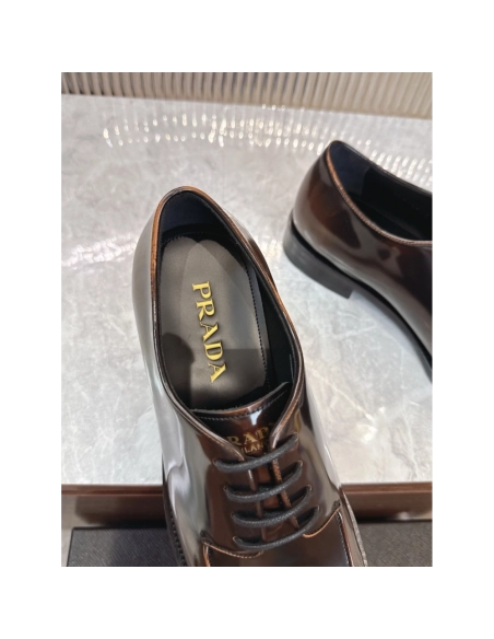 Prada leather shoes 062,PRADA SNEAKERS,Luxury Shoes
