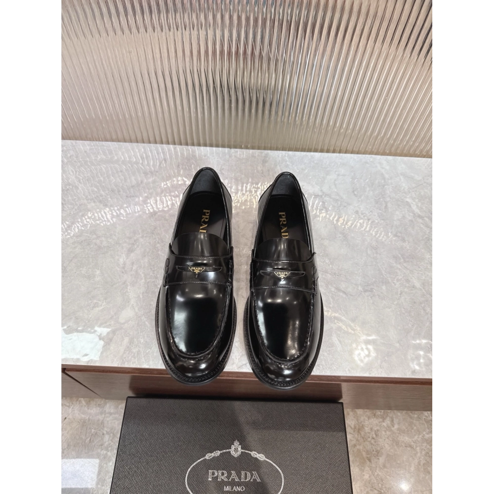 Prada leather shoes 064,PRADA SNEAKERS,Luxury Shoes