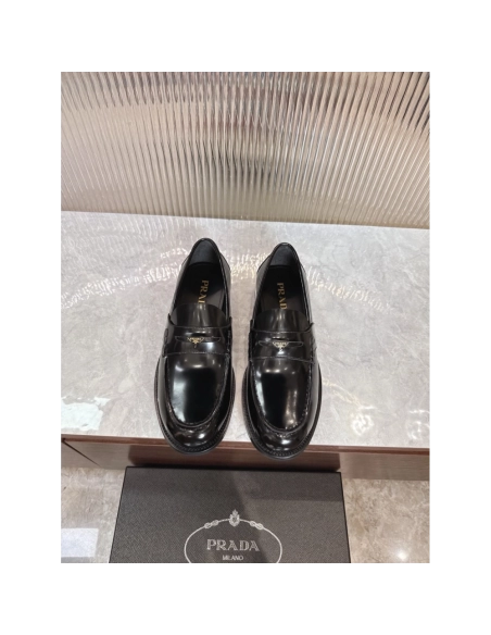 Prada leather shoes 064,PRADA SNEAKERS,Luxury Shoes