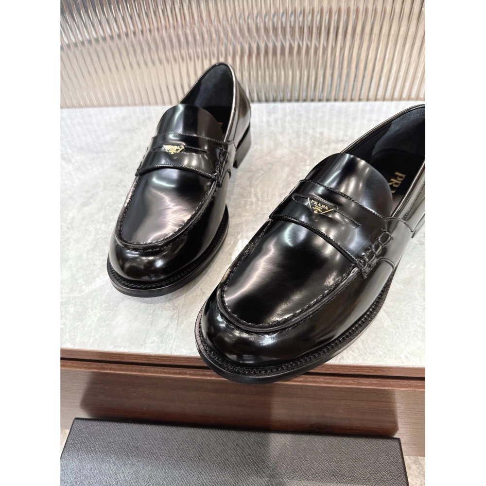 Prada leather shoes 064,PRADA SNEAKERS,Luxury Shoes